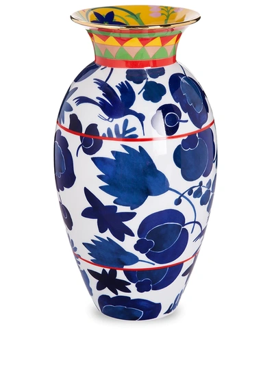 La Doublej Amphora Wildbird Tall Vase In Blue