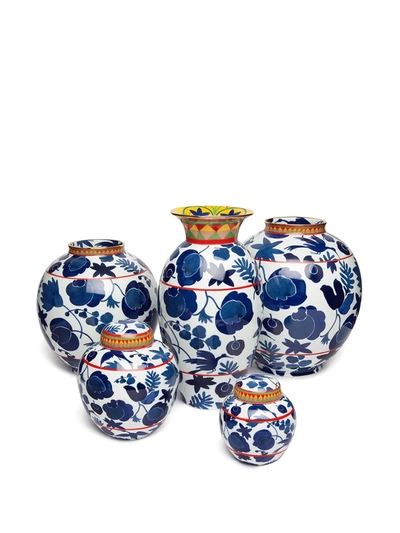 Shop La Doublej Amphora Wildbird Vase (30.4cm) In Blue