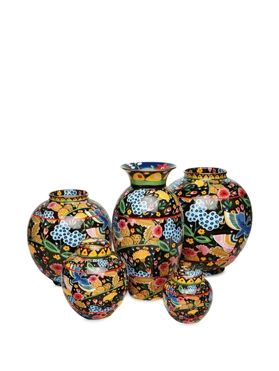 Shop La Doublej Colombo Bubble Vase (23cm) In Black