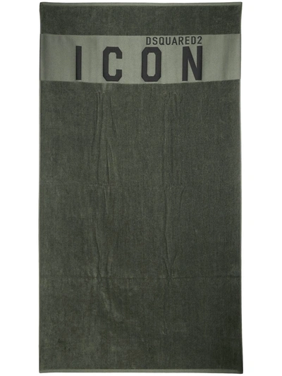 Shop Dsquared2 Icon Print Towel In Green