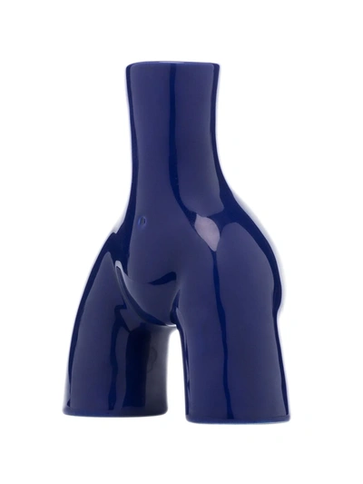 Shop Anissa Kermiche L'egg Ceramic Tealight Holder In Blue