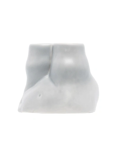 Shop Anissa Kermiche L'egg Double Ceramic Tealight Holder In Grey