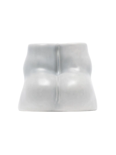 Shop Anissa Kermiche L'egg Double Ceramic Tealight Holder In Grey