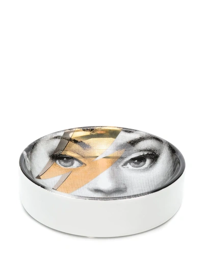 Fornasetti Posacenere Rotondo Teme E Variazioni Ashtray In Black