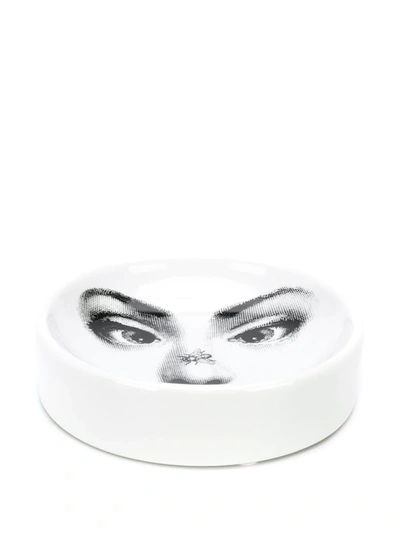 Fornasetti Face-print Ashtray (12cm) In White