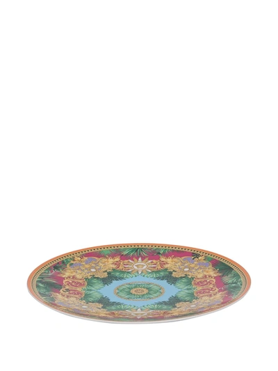 Shop Versace Home Jungle Animalier Plate In Green