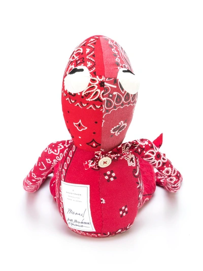 Shop Readymade Bandana Print Kermit Toy In Red