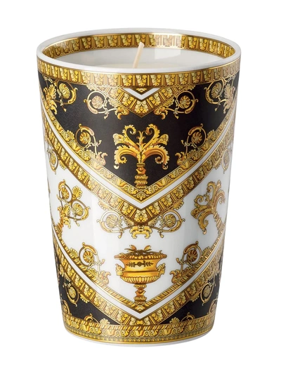 Shop Versace I Love Baroque Porcelain Scented Candle In Yellow