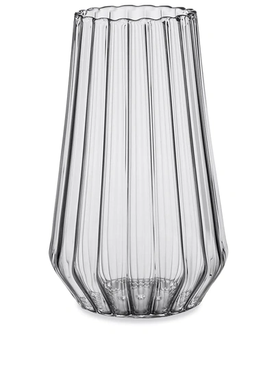 Shop Fferrone Design Medium Stella Glass Vase In Transparent