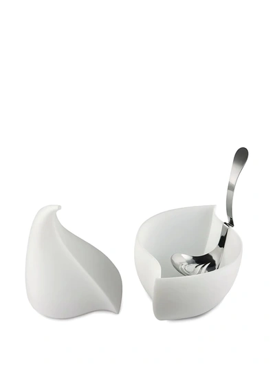 Shop Alessi Nunziatella Mozzarella Set (29cm) In White