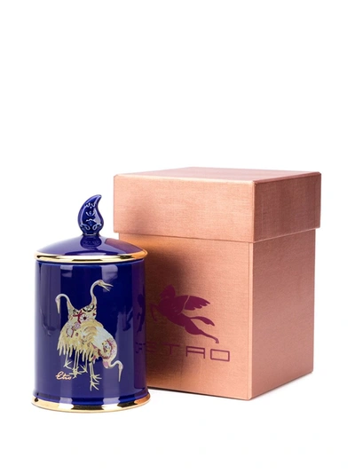 Shop Etro Into The Wild Ceramic Candle In Blue