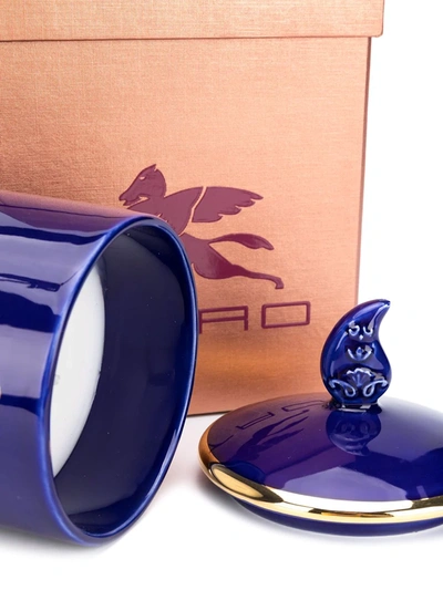 Shop Etro Into The Wild Ceramic Candle In Blue