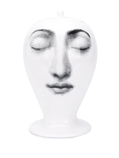 Fornasetti Face Printed Jar In White