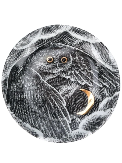 Fornasetti Ashtray Civetta Nella Notte In White