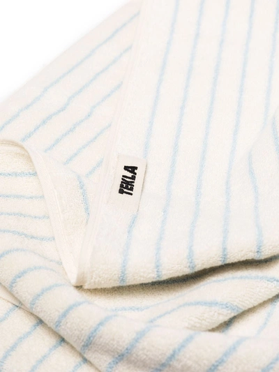 Shop Tekla Striped Organic Cotton Towel Set In Neutrals