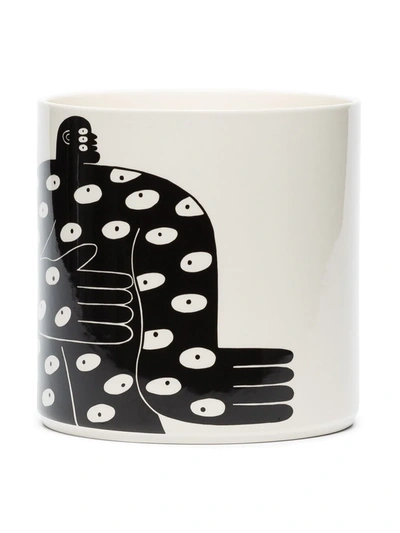 Shop Louise Madzia All Eyes Plant Pot In White