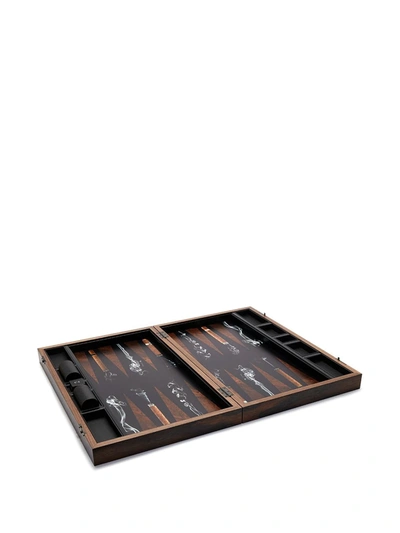 Shop Alexandra Llewellyn Tournament Size Cigar Backgammon Set In Black