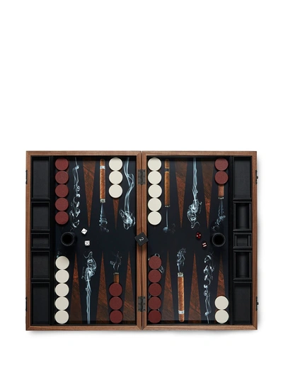 Shop Alexandra Llewellyn Tournament Size Cigar Backgammon Set In Black