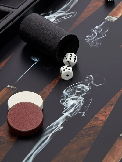 Shop Alexandra Llewellyn Tournament Size Cigar Backgammon Set In Black