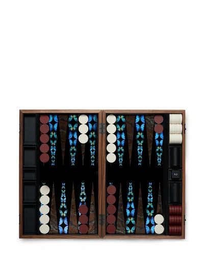 Shop Alexandra Llewellyn Tournament Size Butterfly Backgammon Set In Brown