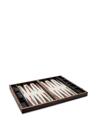 Shop Alexandra Llewellyn Feather Backgammon Set In Brown