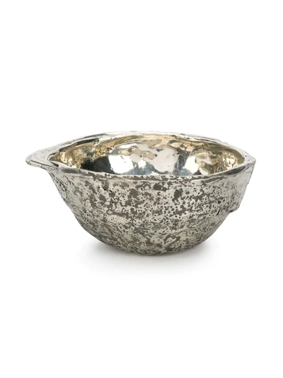 Parts Of Four Single Pour Bronze Bowl In Metallic