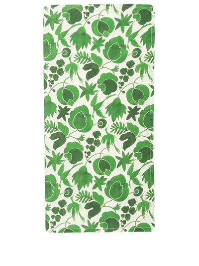 La Doublej Set Of 6 Linen Napkins In Green