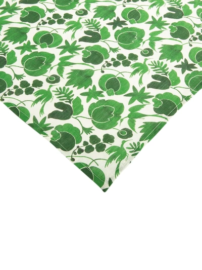 La Doublej Set Of 6 Linen Napkins In Green