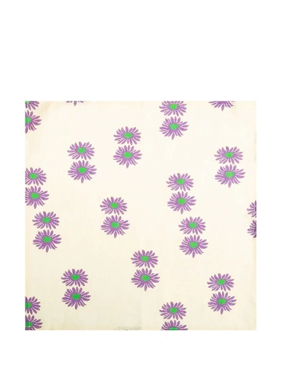 La Doublej Set Of 6 Margherita Viola Large Napkins In White