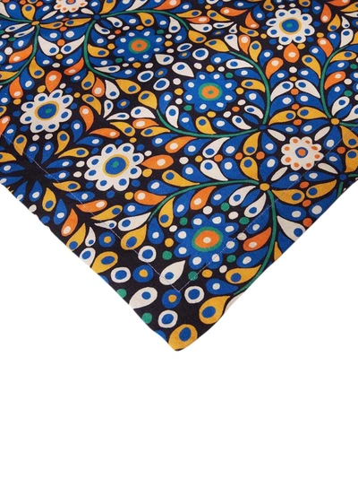 La Doublej Confetti-print Linen Runner In Blue