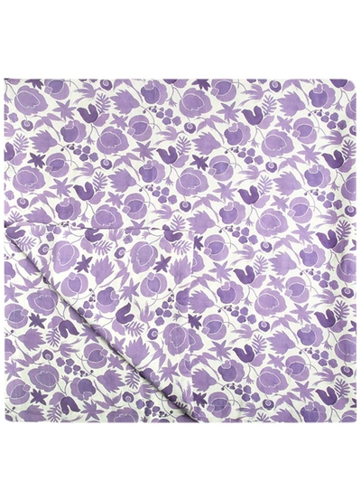 Shop La Doublej Small Floral Table Cloth In Purple