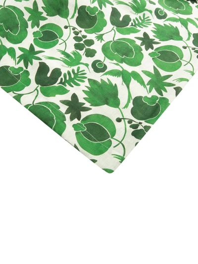 Shop La Doublej Floral Print Table Cloth In Green
