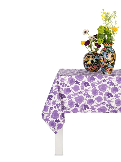 La Doublej Dinner Napkin Set - Wildbird Viola Small In Purple