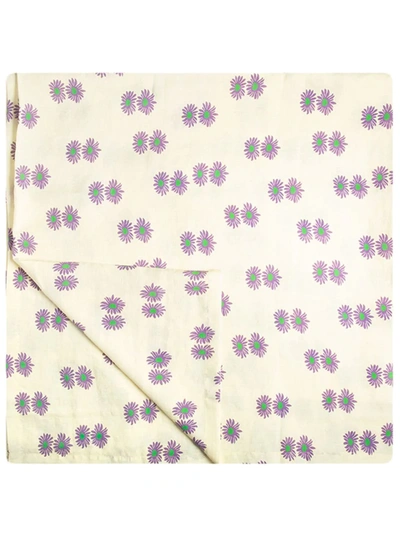 Shop La Doublej Floral-print Tablecloth In White