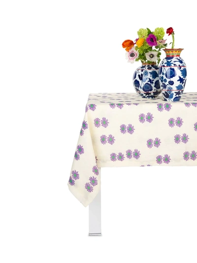 Shop La Doublej Floral-print Tablecloth In White