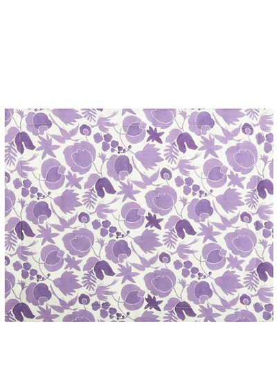Shop La Doublej Floral Print Two-placemat Set In Purple