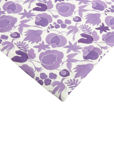 Shop La Doublej Floral Print Two-placemat Set In Purple