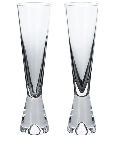 Tom Dixon Set Of 2 Tank Champagne Glasses In White