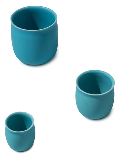 Shop Raawi Alev Vase (12cm) In Blue