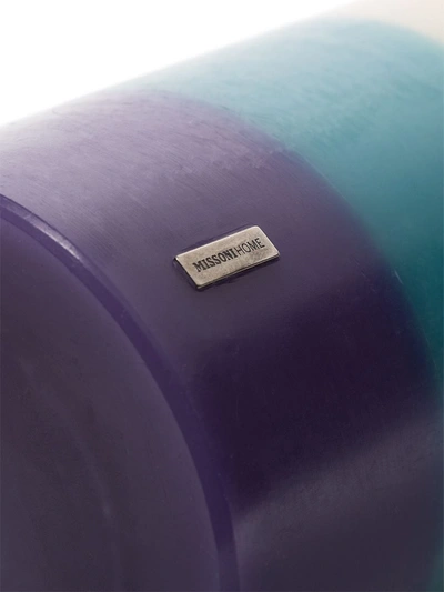 Missoni Totem Striped Candle In Blue