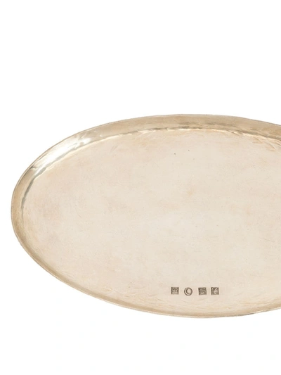 Shop Werkstatt:münchen Oval Silver Tray (19cm) In Gold