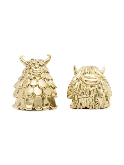 Shop L'objet X Haas Brothers Niki And Simon Salt And Pepper Shakers In Metallic