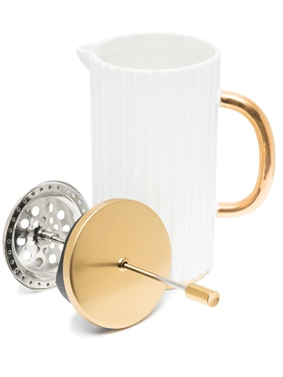 L'objet Porcelain French Coffee Press In White