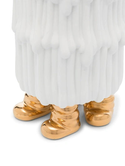 L'objet Haas Djuna Porcelain And Gold-plated Carafe In White