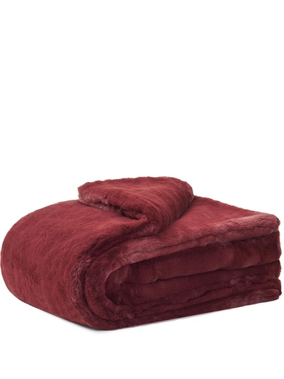 Shop Apparis Shirley Faux-fur Blanket In Red