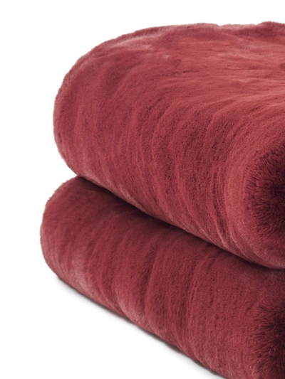 Shop Apparis Shirley Faux-fur Blanket In Red