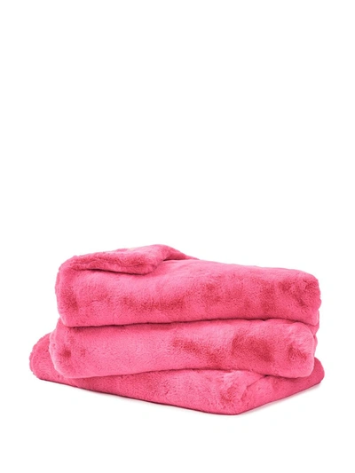 Shop Apparis Shiloh Faux-fur Blanket In Pink