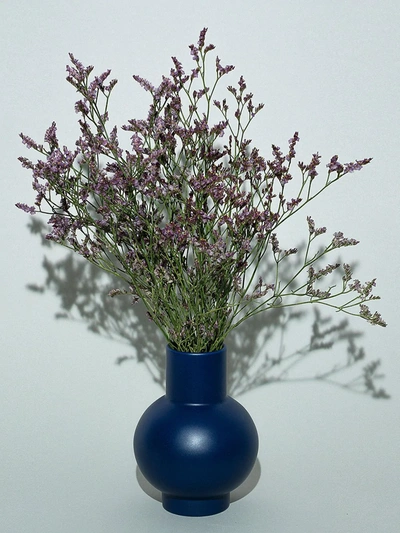 Shop Raawi Strøm Vase (16cm) In Blue
