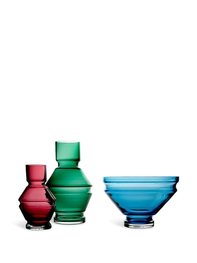 Shop Raawi Relæ Glass Vase (18cm) In Red