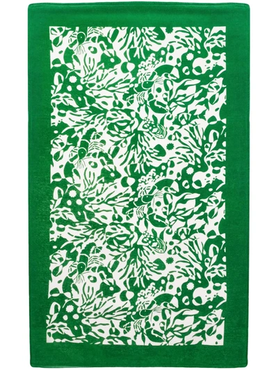 Shop Eres Tropical Print Towel In Green
